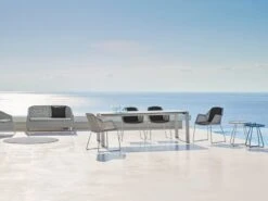 Cane-line On-the-move Table, Small, Dark Blue -Garden Furniture Store Breeze chair white Edge table concrete on the move Kingston sofa