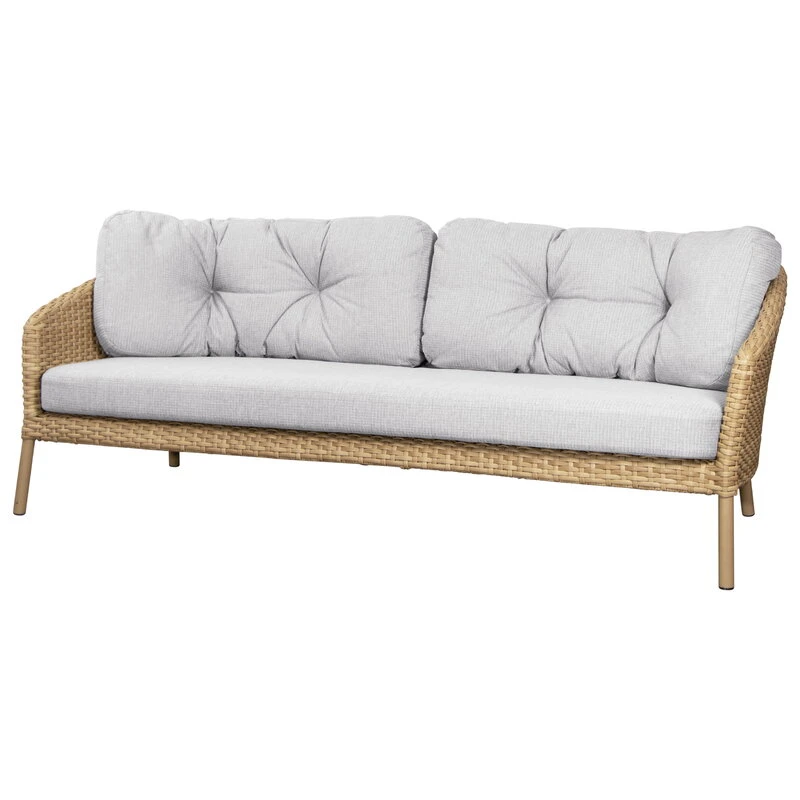 Cane-line Ocean 3-seater Sofa, Large, Natural - White Grey 1 Cane-line Ocean 3-seater Sofa, Large, Natural - White Grey
