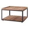 Cane-line Level Coffee Table, Large, Teak - Lava Grey