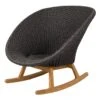 Cane-line Peacock Rocking Chair, Teak - Dark Grey