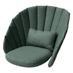 Cane-line Peacock Lounge Chair Cushion Set, Dark Green