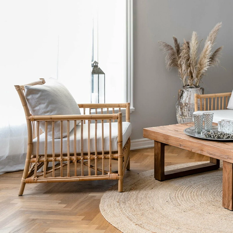 Sika-Design Caroline Lounge Chair, Natural - White 4 Sika-Design Caroline Lounge Chair, Natural - White - Image 4