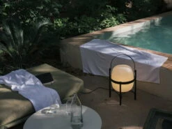 Santa & Cole Cesta Exterior Table Lamp, Black -Garden Furniture Store Cesta Exterior santa cole jara varela mimosa 2022 07 x2400