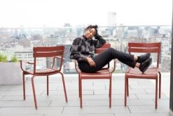 Fermob Luxembourg Chair, Red Ochre -Garden Furniture Store Chaise bridge Luxembourg mobilier Fermob 2 1