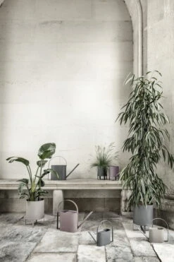 Ferm LIVING Bau Pot, Large, Warm Grey -Garden Furniture Store FERM 7397