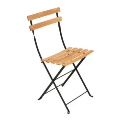 Fermob Bistro Naturel Chair, 2 Pcs, Liquorice