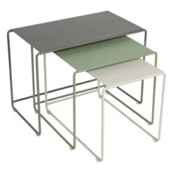 Fermob Oulala Nesting Table, Set Of 3, Highlighted Nature