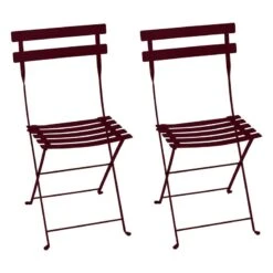 Fermob Bistro Metal Chair, 2 Pcs, Black Cherry