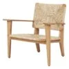 GUBI F-Chair Outdoor Lounge Chair, Natural - Teak