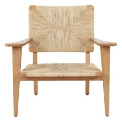 GUBI F-Chair Outdoor Lounge Chair, Natural - Teak -Garden Furniture Store Gubi 10086059 FRT F Chair LoungeChair Outdoor