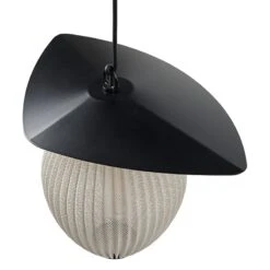 GUBI Satellite Outdoor Pendant, 27 Cm, Black - Cream White -Garden Furniture Store Gubi 2023 DTL Satelite Pendant 7 Cream White Semi Matt