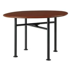 GUBI Carmel Coffee Table, 60 X 60 Cm, Black - Rock Red