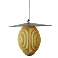 GUBI Satellite Outdoor Pendant, 27 Cm, Black - Mustard Gold