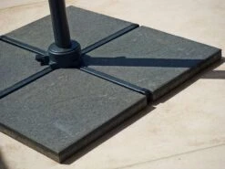 Cane-line Hyde Luxe Parasol, With Tilt, Anthracite - Concrete -Garden Furniture Store Hyde parasol base close up