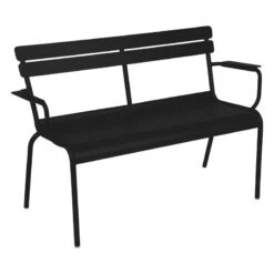 Fermob Luxembourg 2-seater Bench, Liquorice