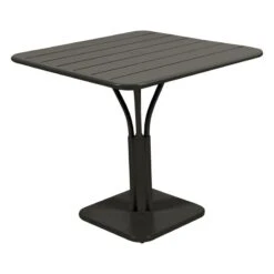 Fermob Luxembourg Table, 80 X 80 Cm, With Pedestal, Liquorice