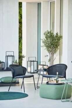 Cane-line Lean Chair Cushion, Grey -Garden Furniture Store Lean lounge chair2C divine footstool 1