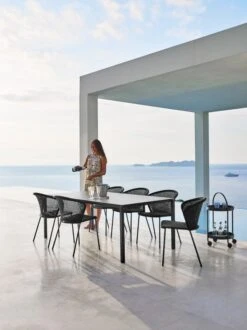 Cane-line Lean Chair, Black 7 Cane-line Lean Chair, Black -Garden Furniture Store Lean pure alu concrete model f7