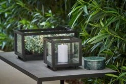 Cane-line Lightbox, Rectangular, Lava Grey -Garden Furniture Store Lightbox lantern