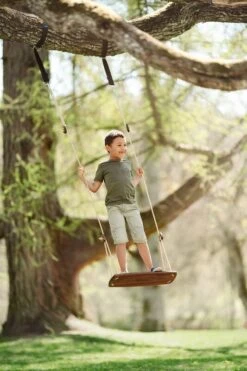 Lillagunga Lillagunga Grand Outdoor Swing, Walnut - Black -Garden Furniture Store Lillagunga 27