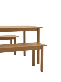 Muuto Linear Steel Bench 170 Cm, Burnt Orange -Garden Furniture Store Linear burnt orange detail4 Muuto hi res