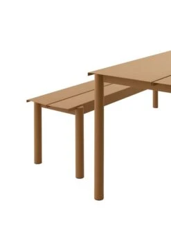 Muuto Linear Steel Bench 170 Cm, Burnt Orange -Garden Furniture Store Linear burnt orange detail6 Muuto hi res