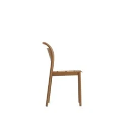 Muuto Linear Steel Side Chair, Burnt Orange 6 Muuto Linear Steel Side Chair, Burnt Orange -Garden Furniture Store Linear steel armchair burnt orange angle v2 Muuto 5000x5000 hi res 150