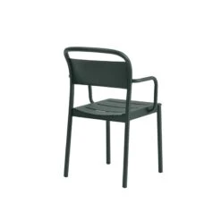 Muuto Linear Steel Armchair, Dark Green -Garden Furniture Store Linear steel armchair dark green angle Muuto 5000x5000 hi res 150