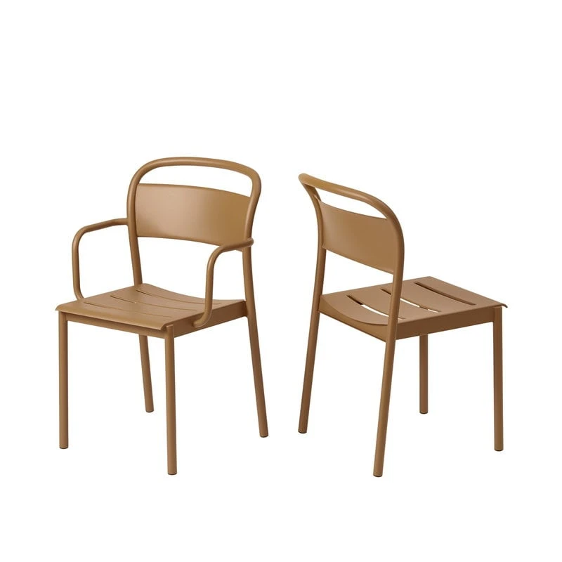 Muuto Linear Steel Side Chair, Burnt Orange 2 Muuto Linear Steel Side Chair, Burnt Orange - Image 2