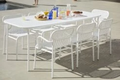 Petite Friture Week-end Bridge Chair, White -Garden Furniture Store M0740109 M0740309 M0741309 weekend chairs table white 28C29Ola Rindal lifestyle HD28129
