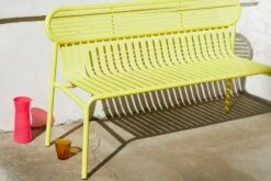 Petite Friture Week-end Bench, Yellow -Garden Furniture Store M0740608 weekend bench yellow 28C29Ola Rindal lifestyle HD 28129