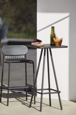 Petite Friture Week-end High Stool, Black -Garden Furniture Store M0740901 M0741401 weekend high stool and table black 28C29Ola Rindal lifestyle HD28129