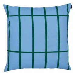 Marimekko Tiiliskivi Cushion Cover, 50 X 50 Cm, L.blue - Green
