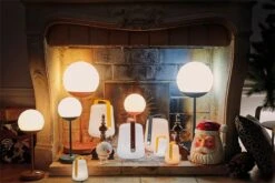 Fermob Balad Lamp 12 Cm, Set Of 3, Red Ochre -Garden Furniture Store MOOON BALAD SEBASTIEN EROME 1