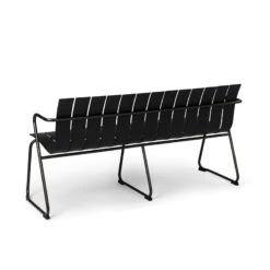 Mater Ocean Bench, Black -Garden Furniture Store Mater 09351 Ocean Black Bench Packshot Back