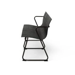 Mater Ocean Bench, Black -Garden Furniture Store Mater 09351 Ocean Black Bench Packshot Side