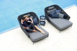 Cane-line Divine Cushion, 32 X 52 X 12 Cm, Midnight Blue -Garden Furniture Store Mega daybed right and left 2