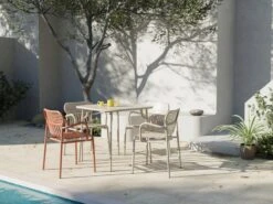 Petite Friture Week-end Bridge Chair, Dune -Garden Furniture Store PF 2023 OUTDOOR 2D VICTOR ROUSSEL WeekEnd Piscine 4K