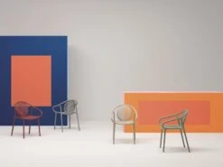 Pedrali Remind 3735r Armchair, Recycled Plastic, Grey -Garden Furniture Store Remind family 2019