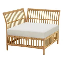 Sika-Design Maggie Exterior Corner Module Sofa, Natural - White Cushion