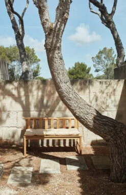 Skagerak Barriere Outdoor Cushion, 125 X 43 Cm, Golden Yellow Stripe -Garden Furniture Store Skagerak 1960967 1350600 Barriere Cushion Plank Bench M