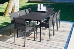 Fermob Calvi Table 195 X 95 Cm, Liquorice -Garden Furniture Store Table Calvi chaises Cadiz mobilier de jardin Fermob