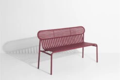 Petite Friture Week-end Bench, Burgundy -Garden Furniture Store bench week end 28729