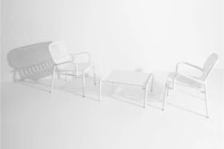 Petite Friture Week-end Lounge Chair, White -Garden Furniture Store coffee table week end 28429