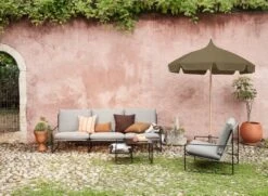 Ferm LIVING Lull Umbrella, Beech – Olive Green -Garden Furniture Store fermLIVING SS22 LullUmbrella MilitaryOlive image 1 1