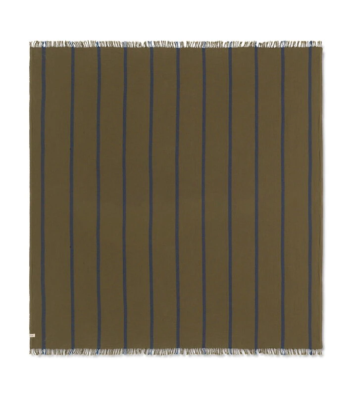 Ferm LIVING Yard Picnic Blanket, Olive - Bright Blue 2 Ferm LIVING Yard Picnic Blanket, Olive - Bright Blue - Image 2