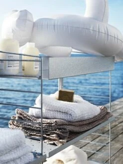 String Furniture String Outdoor Shelf 58 X 30 Cm, High, Galvanized -Garden Furniture Store inspiration string system galvanized outdoor free standing 3 portrait