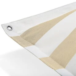 Fatboy Original Floatzac Bean Bag, Stripe Sandy Beige -Garden Furniture Store product large FATBOY floatzac olefin stripe sandy beige closeup 05 105018 105018