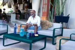 Fermob Bellevie Low Table, Liquorice -Garden Furniture Store salon de jardin collection Bellevie Fermob 1 2