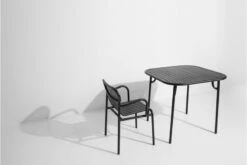 Petite Friture Week-end Bridge Chair, Black -Garden Furniture Store square table week end 28329